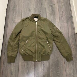 Aritzia Olive Green Bomber Jacket